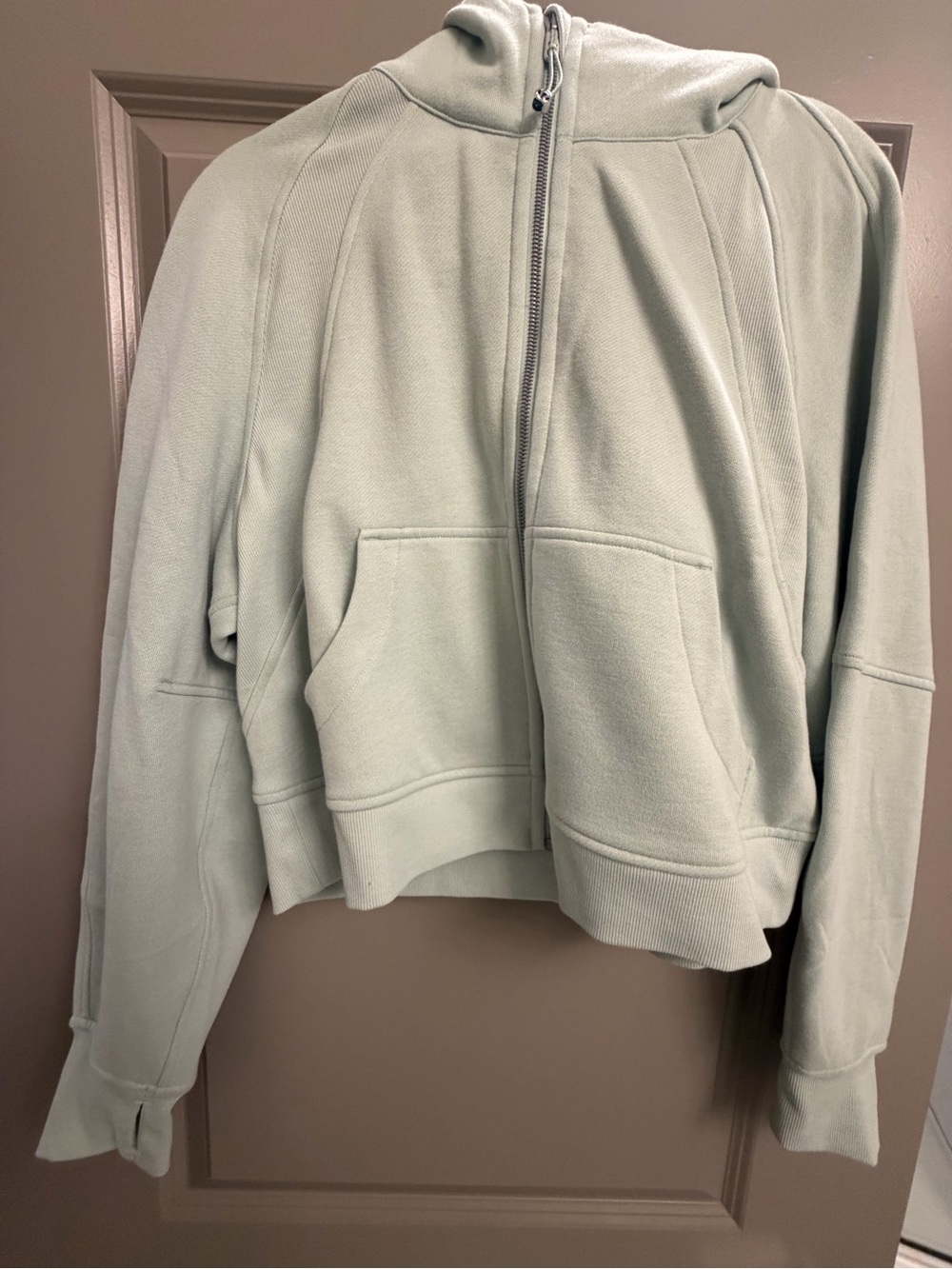 Cropped full zip scuba